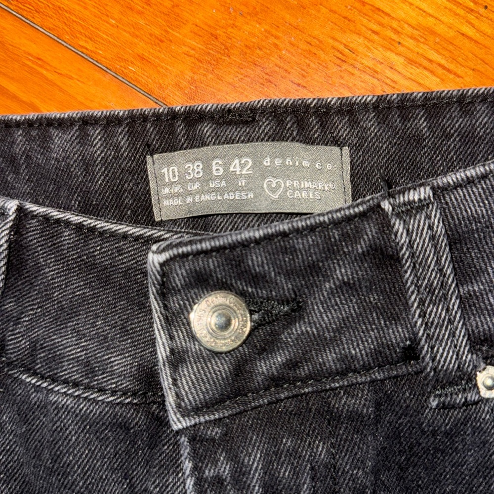 Black Wide-Leg pants denim & co Primark EU size 6 US straight wide leg jeans - Picture 4 of 7